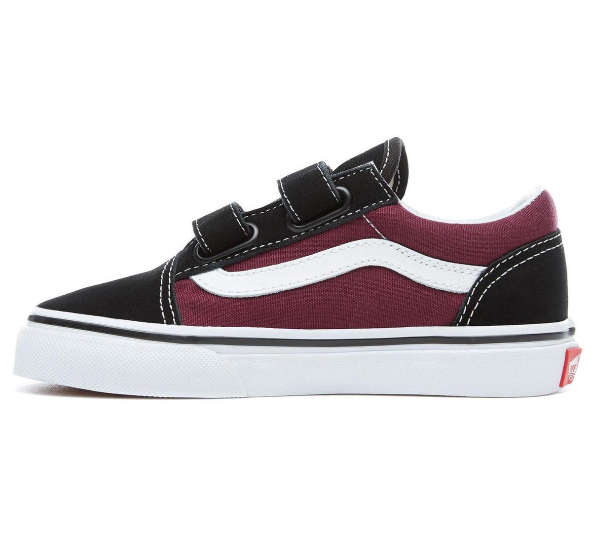 Vans Old Skool Sneakers - Maat 32 - Unisex - bordeaux rood/zwart/wit |  bol.com