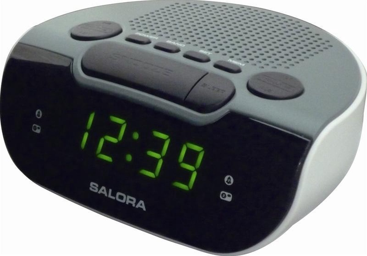 Salora CR612 - Wekkerradio - AM - FM - Dubbele wektijden - Salora