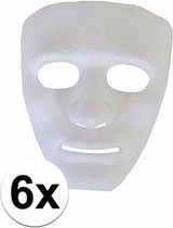 Halloween - 6 plastic spoken gezichtsmaskers