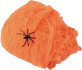 Europalms - Halloween - Decoratie - Versiering - Accesoires - Spinnenweb oranje 20g
