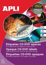 Stickers/Etiketten Apli Cd/Dvd Wit