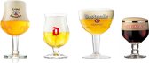 Verres à Bières cadeau 4 pièces - Karmeliet - Duvel - Westmalle - Chimay