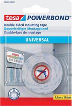 tesa® Powerbond® Universal dubbelzijdige bevestigingstape wit 19 mm x 1,5 m 58565 (rol 1.5 meter)