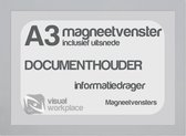Magneetvenster A3 (incl. uitsnede) - Zilver Grijs