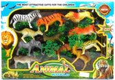 Animal World 11 wilde dieren de groote doos met boompjes en struiken