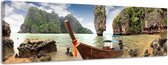 Phang Nga Baai - Canvas Schilderij Panorama 158 x 46 cm