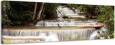 Waterval - Canvas Schilderij Panorama 158 x 46 cm