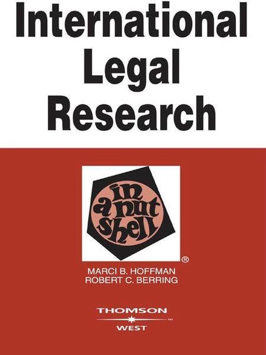 International Legal Research in a Nutshell (ebook), Marci B. Hoffman