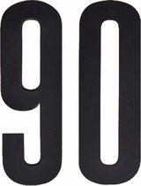 Cijfer sticker 90 zwart 10 cm - klikocijfers / losse plakcijfers