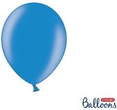 """Strong Ballonnen 23cm, Metallic Cornflower blauw (1 zakje met 50 stuks)"""