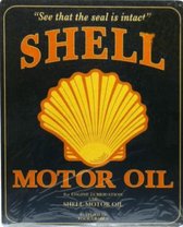 Wandbord - shell motor oil black -30x40cm-