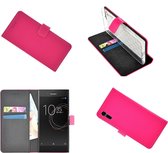 Sony Xperia XZs Roze effen Wallet Bookcase Hoesje