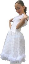 Prinsessen jurk - Wit - Maat 104/110 (6) - Verkleed jurk