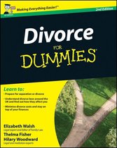 Boek "Divorce for Dummies, UK Edition" met gele en zwarte omslag, 2e editie. Leren over scheiding in het VK.