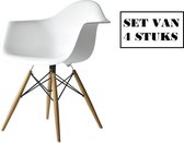 Design stoel DSA wit | Kuip stoel | Set van 4 | Meubelaxi