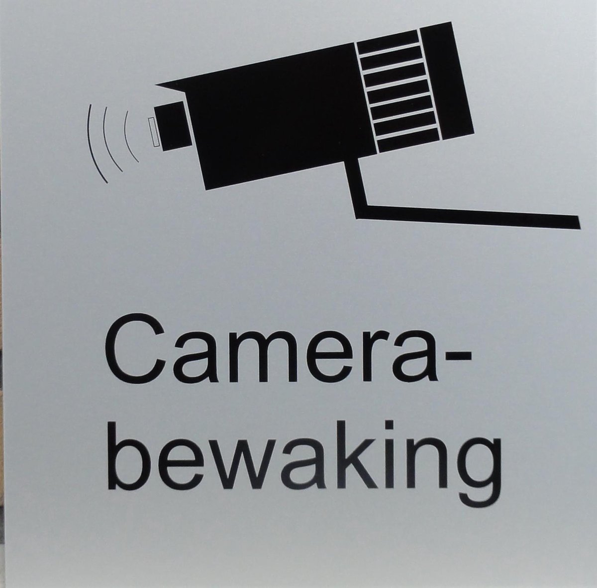 Bord Camera Bewaking bord 25x25 cm Aluminium