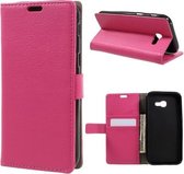 Samsung Galaxy J5 2017 Litchi portemonnee hoesje - roze