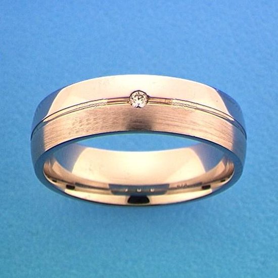 Ring TFT A205 - 6 Mm - Avec Cz Argent Plaqué Rhodium