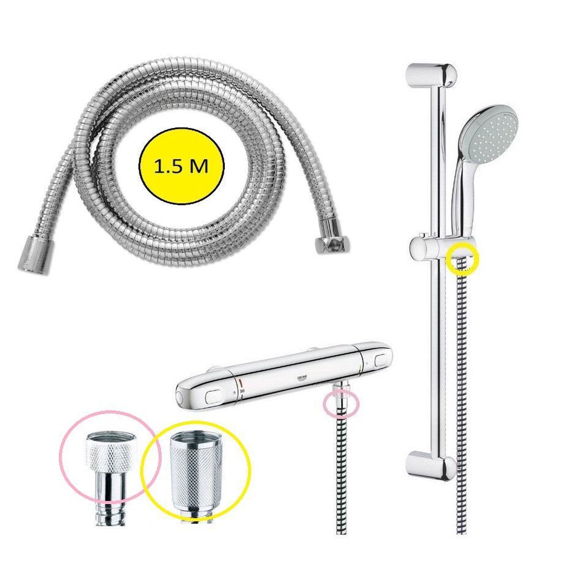 Flexibele Douche Slang 150cm Bad Slang Badkamer