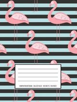 Flamingo Stripes - Pretty Composition Book and Notebook