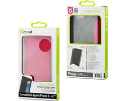 Muvit Folio Card Case  voor Apple iPhone 6 / 6S - Roze