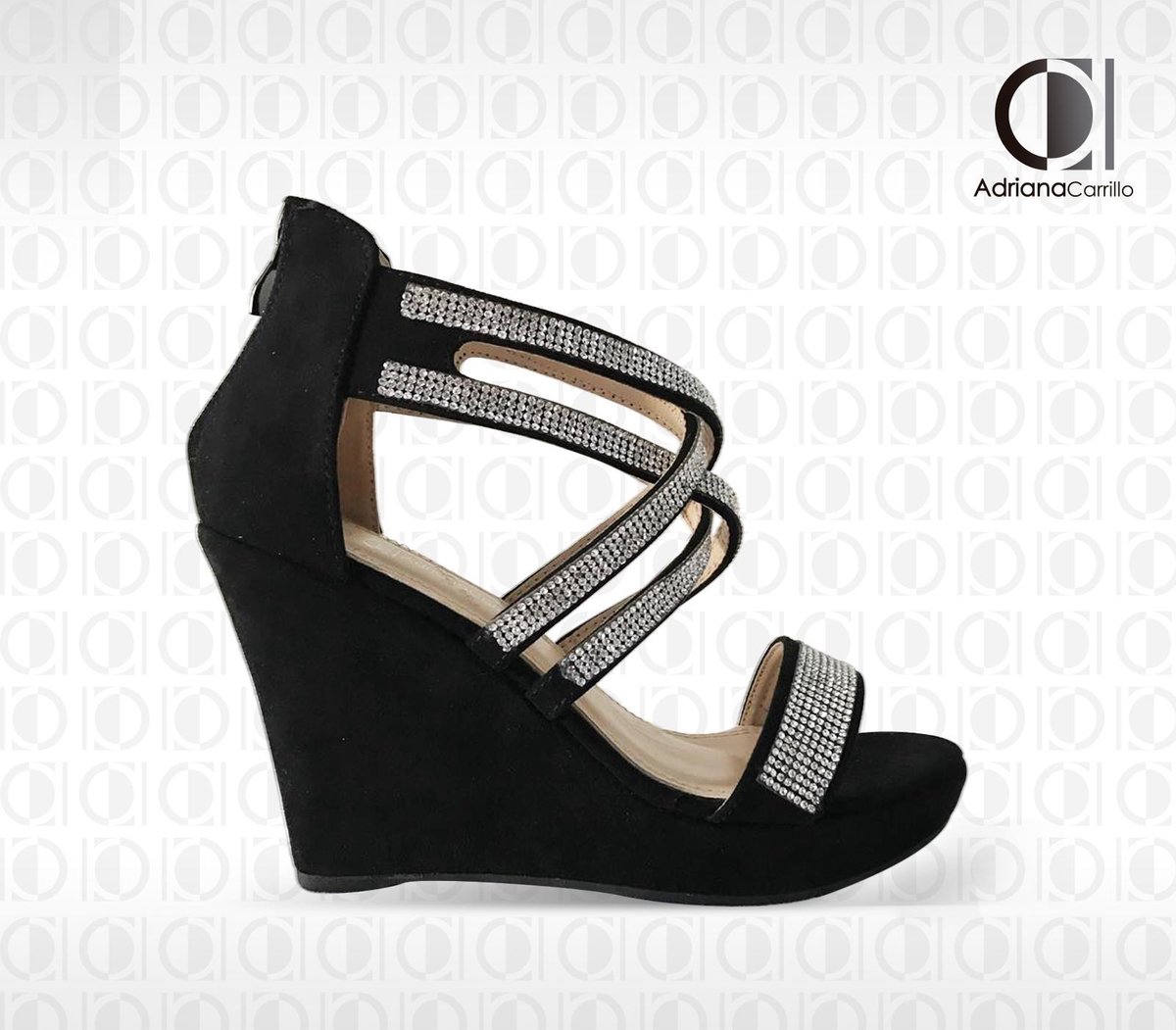 ADRIANA CARRILLO Sandalen op Sleehak Sonrisa Dames YD-9988-9 BLACK