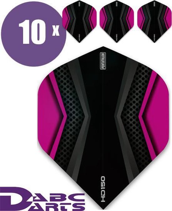 ABC Darts - Dart Flights - Pentathlon HD150 roze - 10 sets (30 st.) van ABC Darts — afbeelding 3