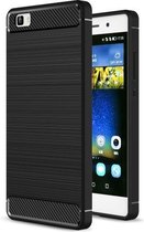 Armor Brushed TPU Hoesje Huawei P8 Lite - Zwart