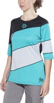 Race Face Khyber Fietsshirt korte mouwen Dames grijs/turquoise Maat M