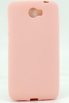 Xssive Matte Hoesje voor Huawei Y5 II of Y5 2 - Back Cover - TPU - Licht Roze