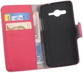 HC Book Roze Flip Wallet case Telefoonhoesje Samsung Galaxy Core 4G LTE G386F