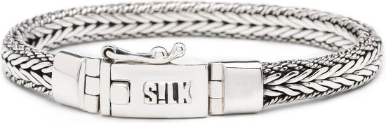 SILK Jewellery - Zilveren Armband - Alpha - 322.21 - Maat 21,0