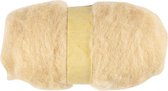 Gekaarde wol, 100 gr, lichtbeige