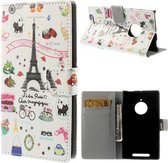 Nokia Lumia 830 wallet agenda hoesje Parijs