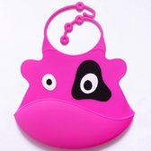 Leuk Siliconen Slabbetje Met Opvangbakje Voor Kinderen - Roze - Knoeien - Slabber - Eten - Baby