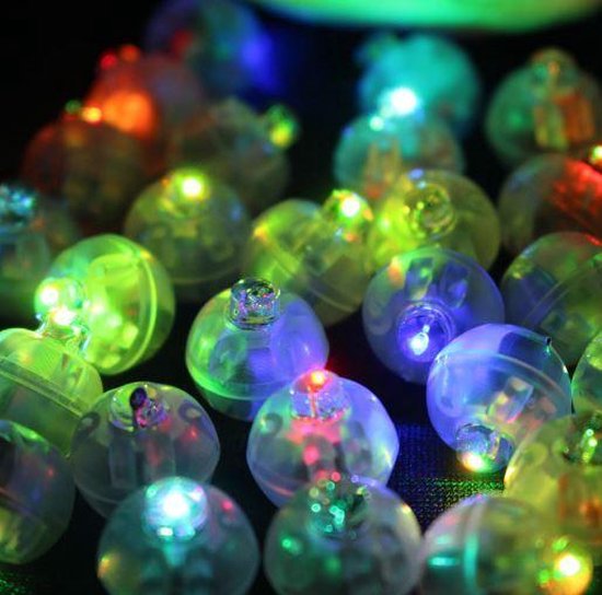 Uitdrukking Zonnig Waardeloos LED balletjes bolletjes verspringende kleuren voor ballonnen en decoratie -  10 stuks -... | bol.com