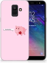 Geschikt voor Samsung Galaxy A6 (2018) Uniek TPU Hoesje Pig Mud