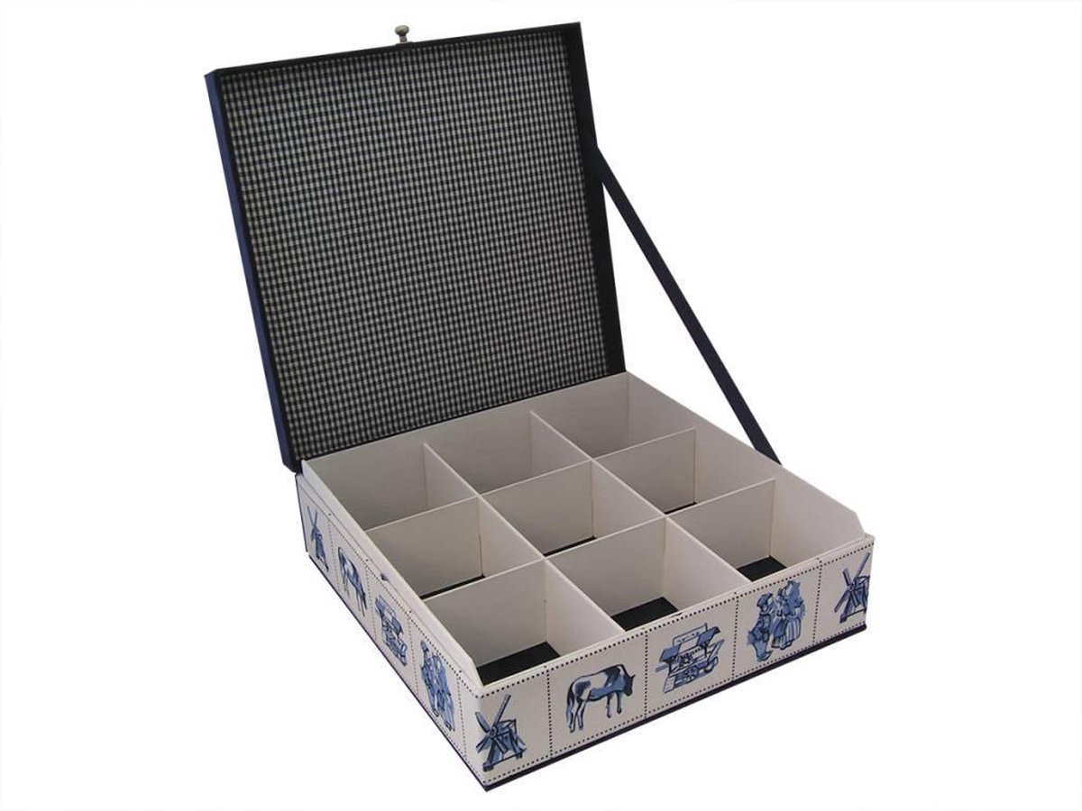 The Dutch Tea Box Blond Theedoos - 9 vaks - blauw | bol.com