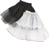 Voordelige zwarte kinder petticoat met tule