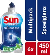 Sun Freshboost - 450 ml - Spoelglans - 6 stuks - Voordeelverpakking