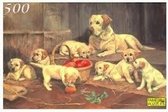 Puzzel Hond met puppies 500 stuks