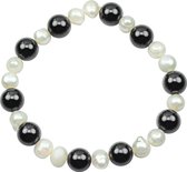 Bracelet de perles d'eau douce avec pierres précieuses Agate noire Pearl - Zhen Zhu