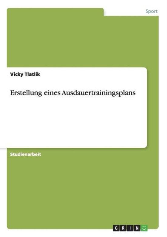 Erstellung eines Ausdauertrainingsplans - cover