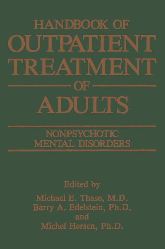 Handbook of Outpatient Treatment of Adults - cover