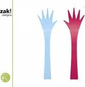 Zak!Designs Sorbet - Saladebestek - Helping Hands - 32 cm -Set van 2 Stuks - Licht Blauw / Paars