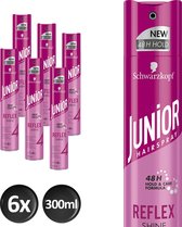 Junior Hairspray - Ultra Reflex Shine - Haarlak - Haarstyling - Voordeelverpakking - 6 x 300 ml