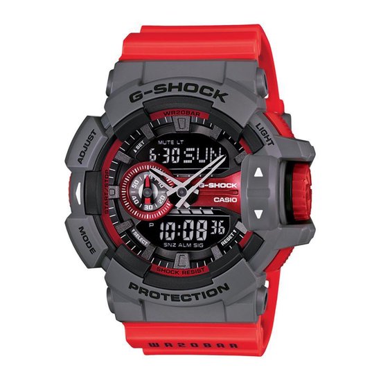 Casio G-Shock horloge GA-400-4BER - Horloge - 50 mm - Kunststof - Rood |  bol.com