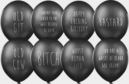 Schandelijk De waarheid vertellen iets Fun Ballonnen met tekst – 24 stuks | bol.com