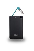 Azuri powerbank  met Micro USB, USB type C en Lightning - 4.000 mAh - Zwart
