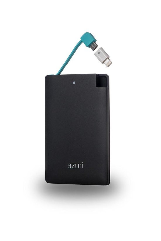 powerbank met Micro USB, USB type C en Lightning - 4.000 mAh - Zwart | bol.com